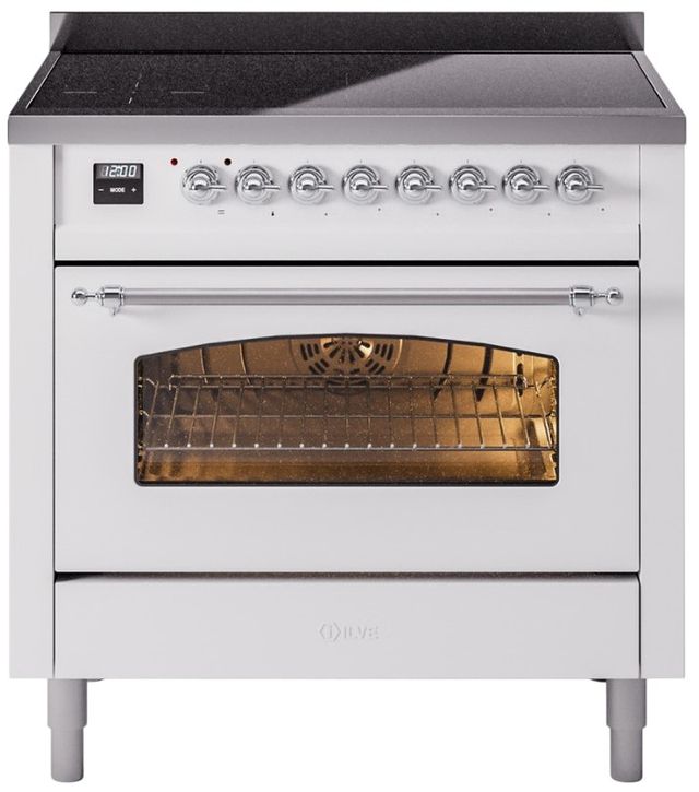 Ilve® Nostalgie II Series 36" White Pro Style Induction Range-1