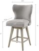 Olliix by Madison Park Grey Hancock High Wingback Button Tufted Upholstered Swivel Counter Stool-3