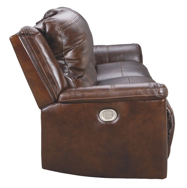 Signature Design by Ashley® Catanzaro Mahogany Two Seat Power Reclining Sofa Adjustable Headrest-2