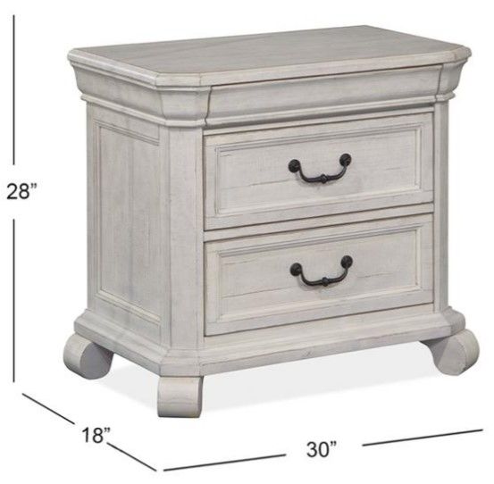 Magnussen Home® Bronwyn Alabaster Drawer Nightstand-2