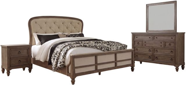 Liberty Furniture Americana Farmhouse 4-Piece Black/Dusty Taupe Queen Panel Bedroom Set-0