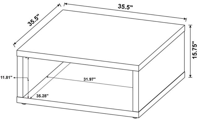 Coaster® Frisco Dark Pine Coffee Table-3