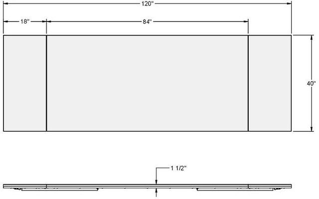 Amisco Customizable Amelia 72" Rectangular Extendable Table with 1.5" Solid Ash Top and 2 Leaves-1