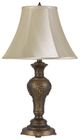 Cal® Lighting & Accessories Cavan Antique Brass/Off-White Table Lamp-1