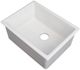 ZLINE Rome 24" White Gloss Dual Mount Single Bowl Fireclay Kitchen Sink-0