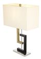A & B Home Black/Gold Geometric Table Lamp-1