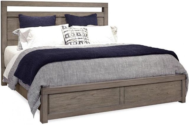 aspenhome® Modern Loft Greystone Queen Panel Bed-0