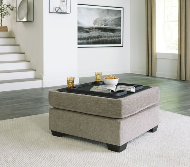 Signature Design by Ashley® Creswell Stone Ottoman with Storage-3