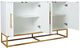 Jofran Inc. Argyle Glen Gold/White 50" Accent Cabinet-3