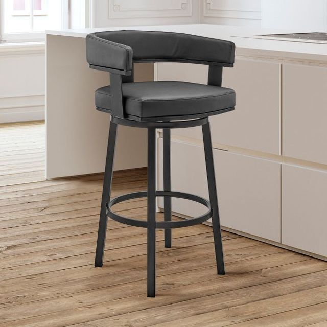 Armen Living Lorin Black Bar Stool-1
