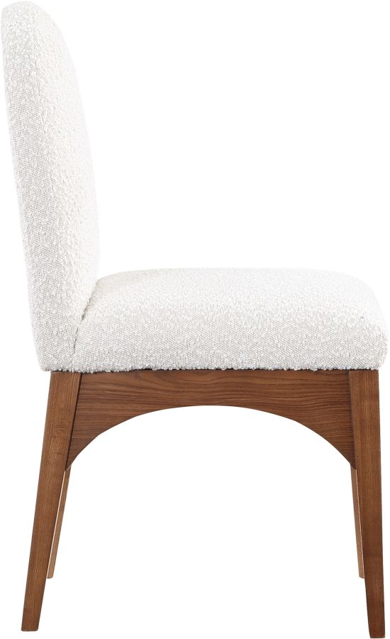 Meridian Furniture Waldorf Cream/Brown Boucle Upholstered Dining Chair-3