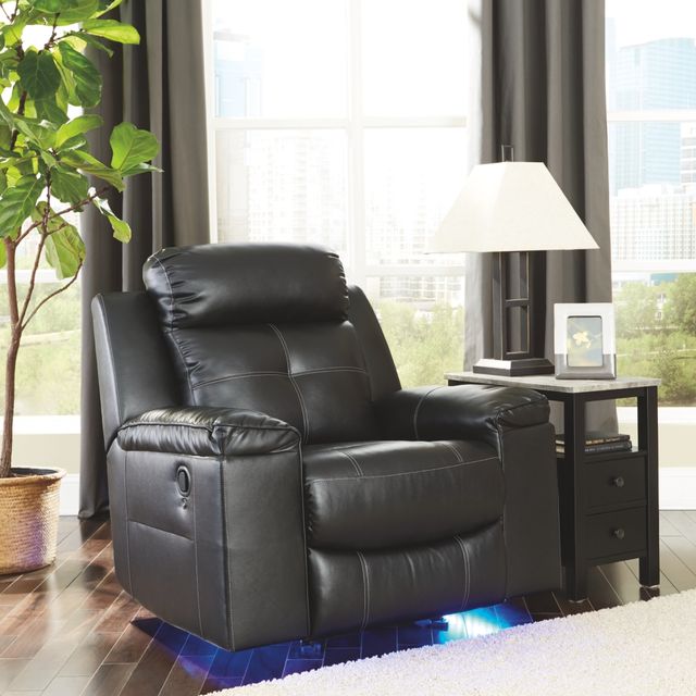 Signature Design by Ashley® Kempten Black Rocker Recliner-3