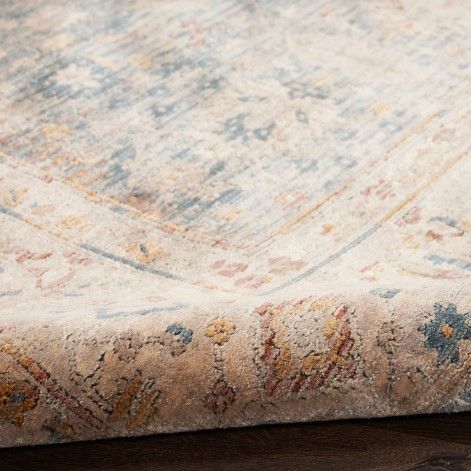 Nourison Home™ Luxurious Ivory Blue 5'x7' Area Rug-4
