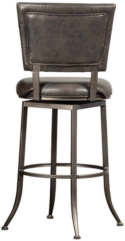 HH2 Home Caslan Charcoal/Gray Swivel Counter Stool-2