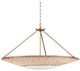 Currey & Company Monsoon Antique Brass/Natural Rope Chandelier-1