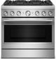 KitchenAid® 36" Stainless Steel 6 Burner Pro Style Dual Fuel Range with No Preheat Air Fry Mode -0