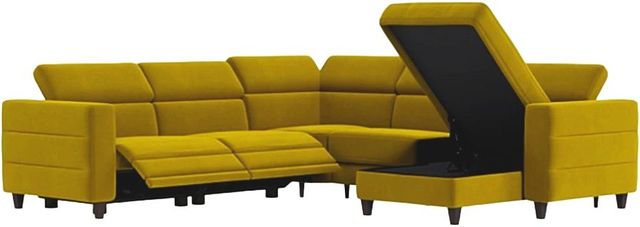 Palliser® Furniture Customizable Marco 5-Piece Wide Right Arm Facing Power Reclining Sectional and Wide Storage Chaise-2