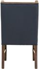 International Furniture Direct Forge Blue/Chocolate Brown Leather Dining Side Chair-3