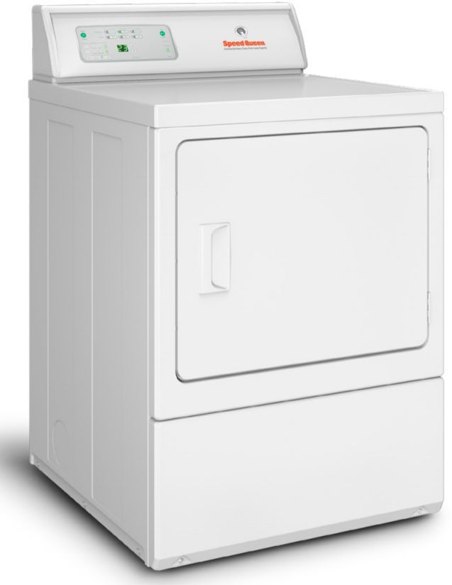 Speed Queen® Commercial 7.0 Cu. Ft. White Front Load Electric Dryer-1