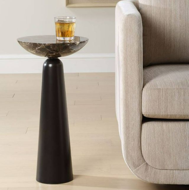Uttermost® Hastings Brown Accent Table with Dark Bronze Base-1