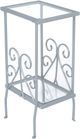 Monarch Specialties Inc. Silver Metal 30" Accent Table with Tempered Glass Top -0