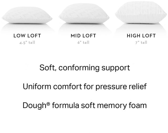 Malouf® Z Dough® Mid Loft Plush Pillow-3