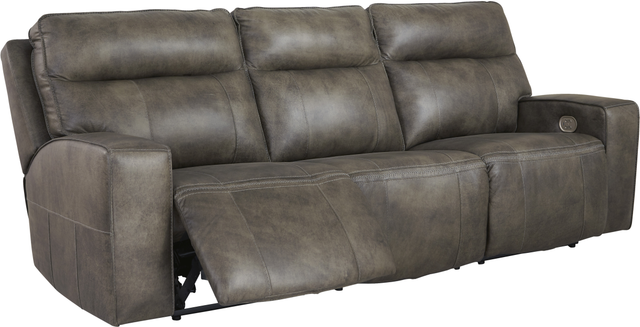 Signature Design by Ashley® Game Plan Concrete Power Reclining Sofa-0