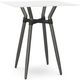 Amisco Customizable Link White Glass Square 36" Bar Height Table-0