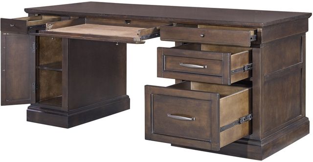 Parker House® Shoreham Medium Roast Pedestal Desk-2