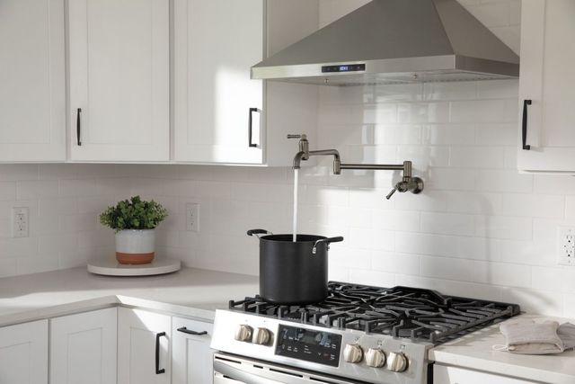 Delta Broderick® Black Stainless Wall Mount Pot Filler -4