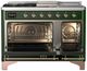Ilve® Majestic III 48" Emerald Green Pro Style Dual Fuel Liquid Propane Range with French Top and Copper Trim-1
