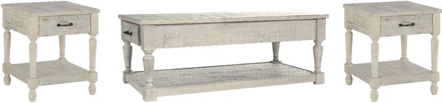 Signature Design by Ashley® Shawnalore 3-Piece Whitewash Living Room Table Set-0