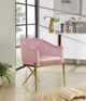 Meridian Furniture Xavier Pink/Gold Velvet Dining Chair-4
