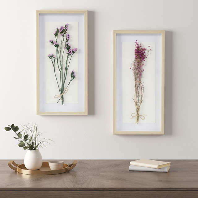 Olliix by Madison Park Avant Garden 2 Piece Multi Floral Natural Shadowbox Set-4