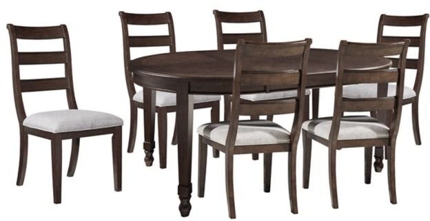 Signature Design by Ashley® Adinton 7-Piece Reddish Brown Dining Table Set-0