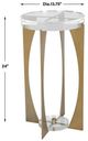 Uttermost® Kolkata Crystal Top Accent Table with Brass Base-2