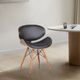 Armen Living Cassie Black/Walnut Dining Side Chair-2