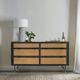 Armen Living Saratoga Black/Brown Dresser-1