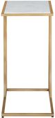 Signature Design by Ashley® Lanport White Accent Table with Champagne Stand -1