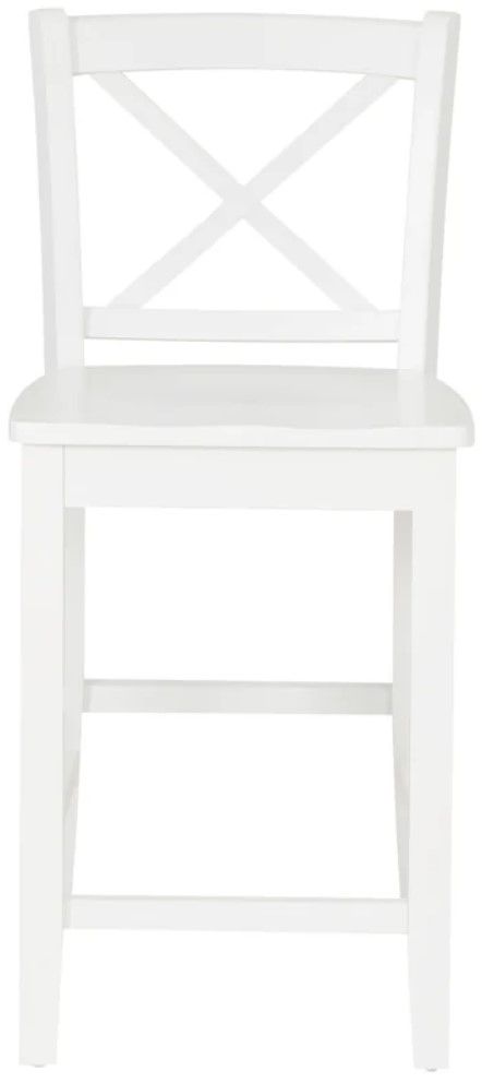 Linon Torino White X-Back Counter Stool-3