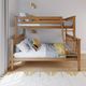 Maxwood Furniture Inc. Kent Pecan Youth Twin Over Full Bunk Bed-2