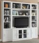 Parker House® Catalina 4-Piece Cottage White Space Saver Entertainment Wall-1