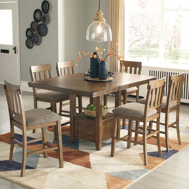 Benchcraft® Flaybern 7-Piece Brown Counter Height Dining Set-3