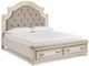 Signature Design by Ashley® Realyn 3-Piece Chipped White California King Upholstered Bed Set-1