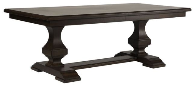 Liberty Furniture Lucca Dark Brown Double Pedestal Table-1