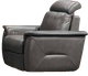 Fornirama 3782 Black Recliner with Adjustable Headrest-0