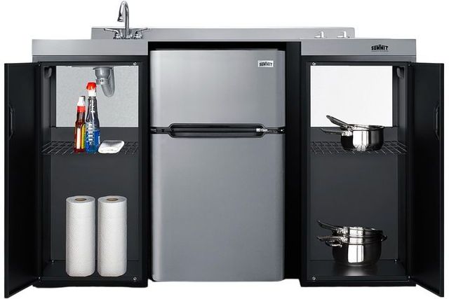 Summit® 54" Black All-in-one Kitchenette -3