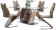 Global Furniture USA 5-Piece Dark Brown/Stainless Steel Dining Set-0