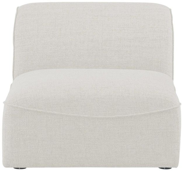 Meridian Furniture Miramar Cream Upholstered Modular Armless Chair-1