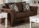 Furniture of America® Belsize Chocolate/Tan Loveseat-0